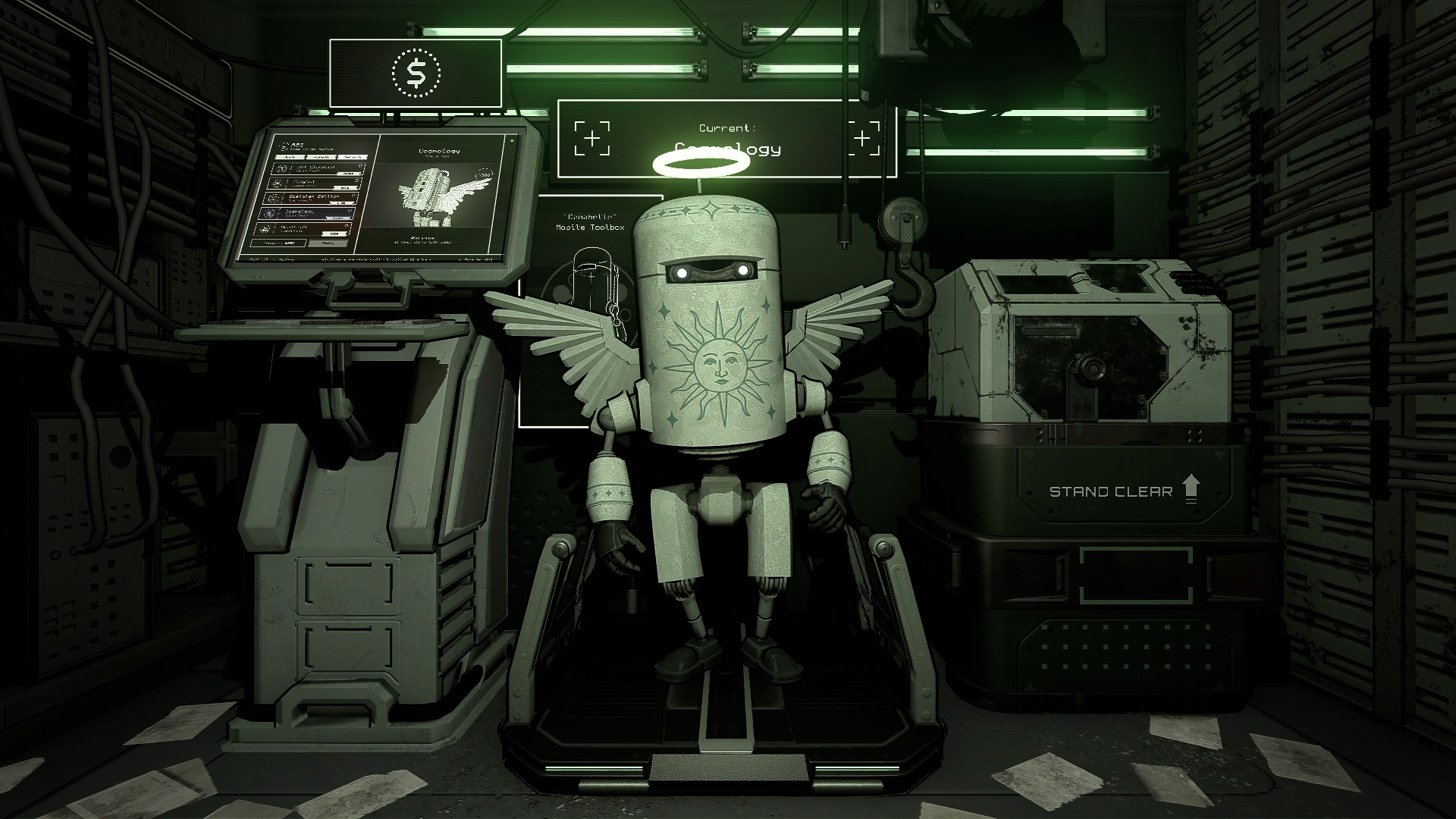 Modifying Canabelle in the shop with the Cosmology upgrade